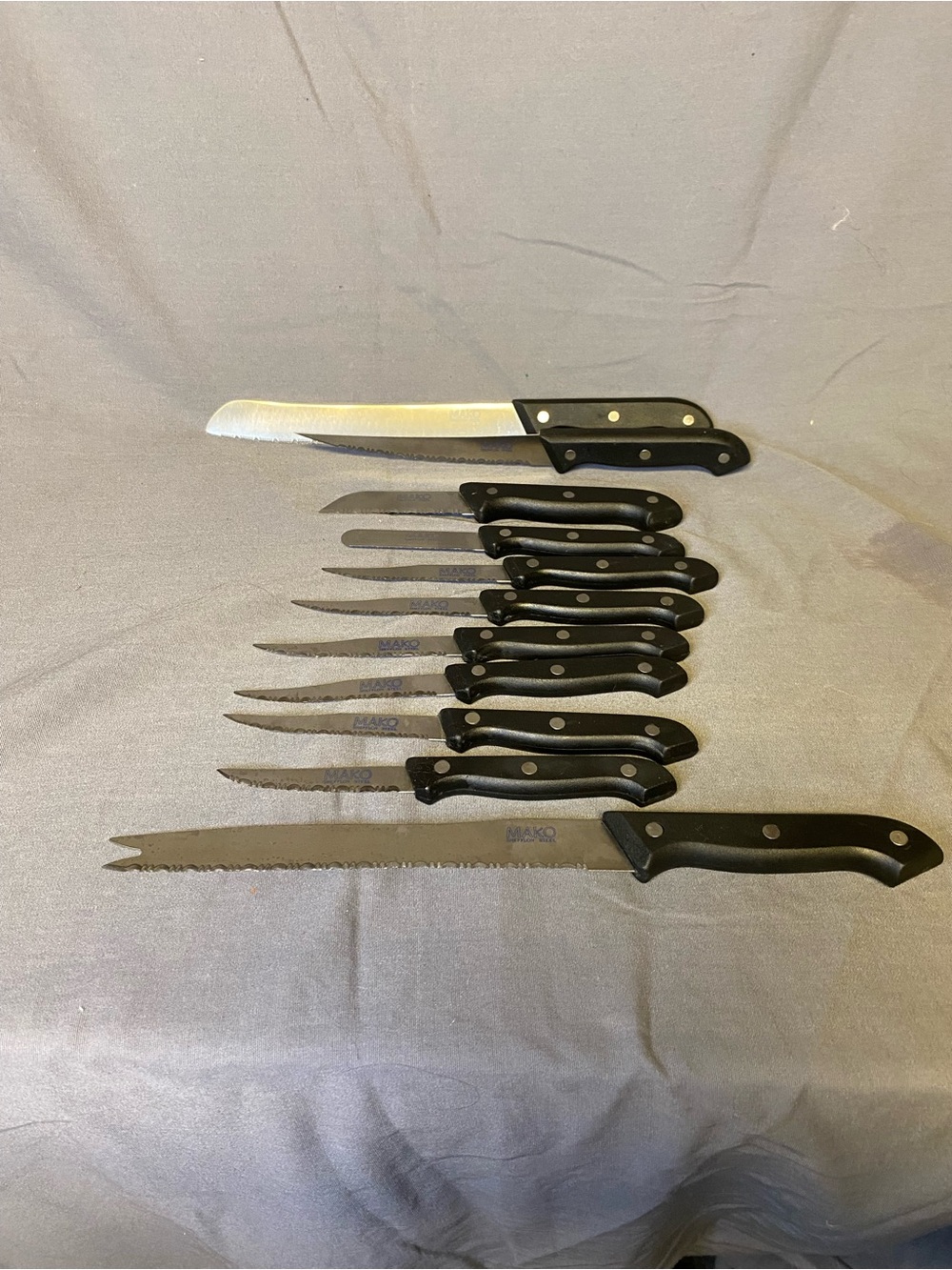 Mako Sheffield Steel kitchen knives set of 11